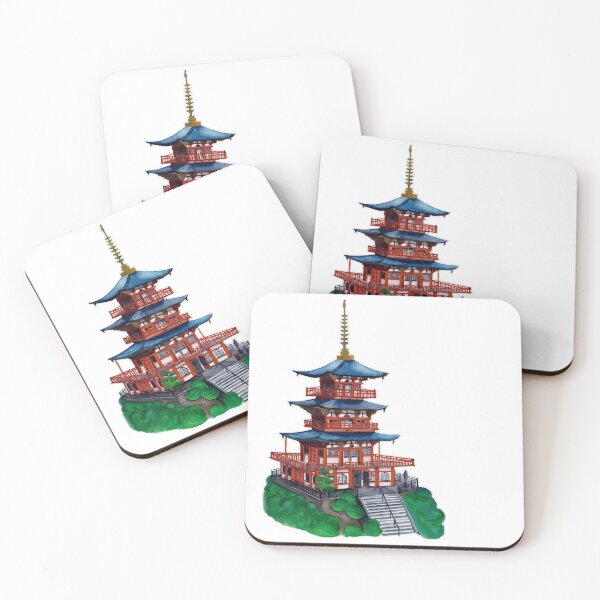 Item preview, Watercolor - Seigantoji pagoda designed and sold by Karolien Kenis.