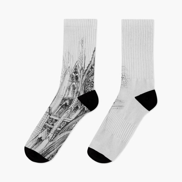 Item preview, Beautiful sketch of Gothic Cathedral Architecture designed and sold by oanaunciuleanu.
