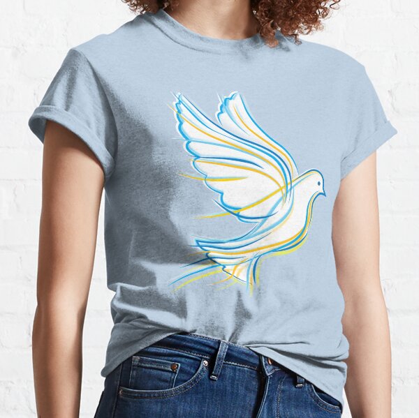 Dove of Love and Peace in Hebrew, English and Arabic Graphic T-Shirt for  Sale by Boaz Kimelman
