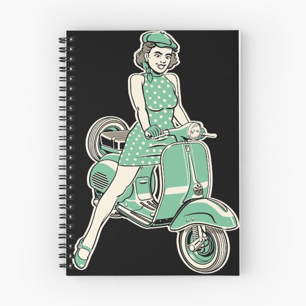 Item preview, Vintage Classic Motorscooter Girl designed and sold by Kiddy-.