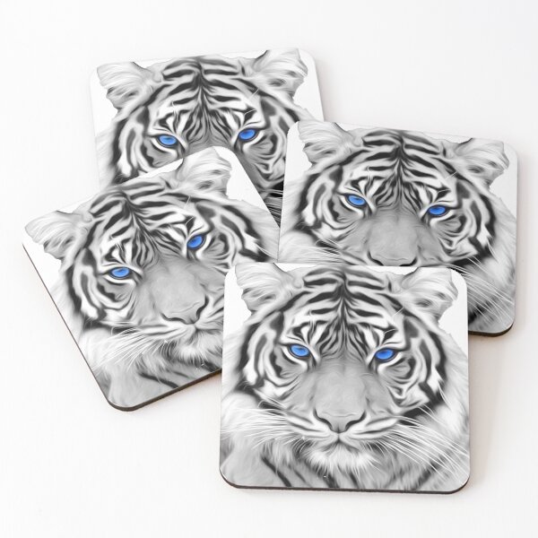 Item preview, White Tiger with blue eyes designed and sold by Rammohanrao Kilari.