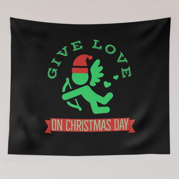 Item preview, Give Love on Christmas Day, Santa Cupid, Angel Santa Claus designed and sold by efenem.