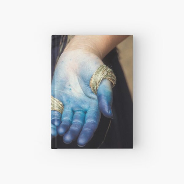 Blue Black Hmong Hardcover Journal