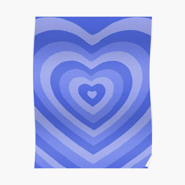 Aesthetic Blue Hearts Y2k Poster For Sale By Gabrielaroze Redbubble ...