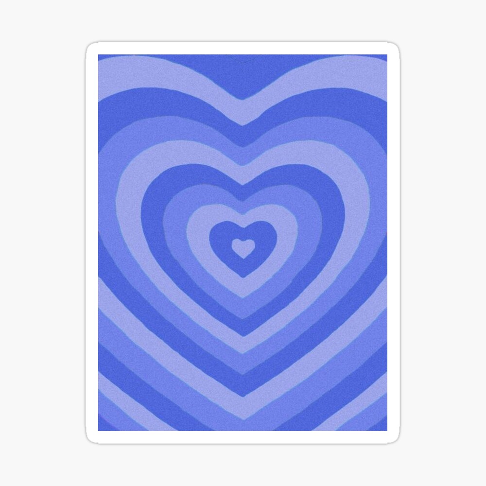 Aesthetic Blue Hearts Y2k Poster For Sale By Gabrielaroze Redbubble