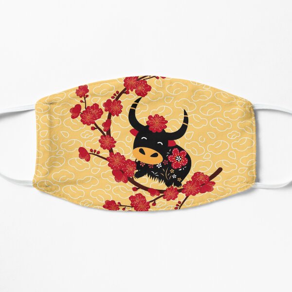 Retro Chinese New Year of Ox and Plum Blossom Mask