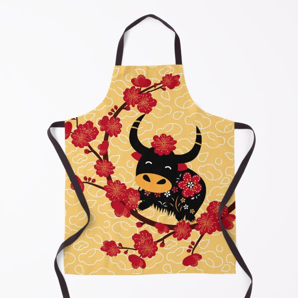 Item preview, Retro Chinese New Year of Ox and Plum Blossom designed and sold by Lulupainting.