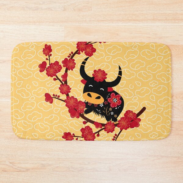 Item preview, Retro Chinese New Year of Ox and Plum Blossom designed and sold by Lulupainting.