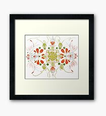 Copepod pattern Framed Print