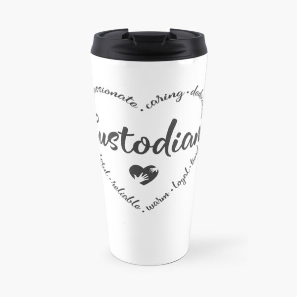 Custodian heart design for a janitor Travel Mug