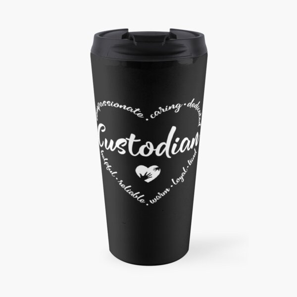 Custodian heart design for a janitor Travel Mug