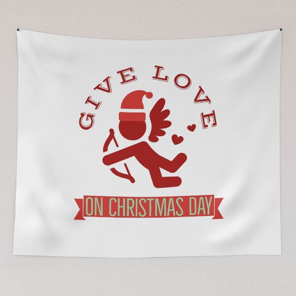 Item preview,  Give Love on Christmas Day, Santa Cupid, Christmas Angel designed and sold by efenem.