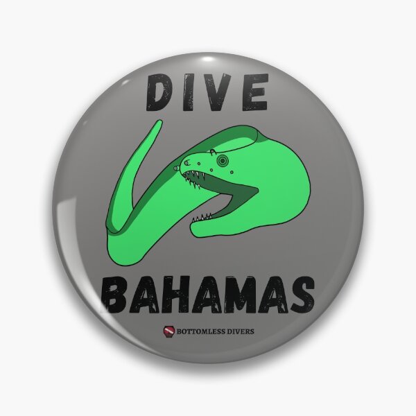 Item preview, Dive Bahamas Green Moray Eel with Black Font designed and sold by BottomlessDiver.