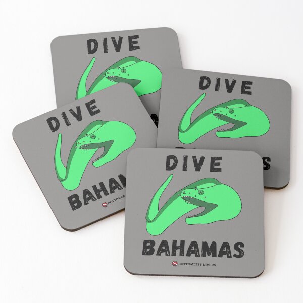 Item preview, Dive Bahamas Green Moray Eel with Black Font designed and sold by BottomlessDiver.
