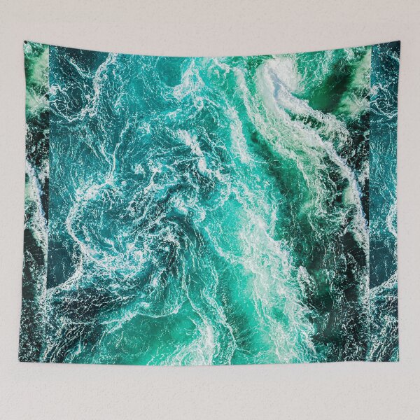 Item preview, Green Ocean Waves Top Down View designed and sold by Kleon Seo.