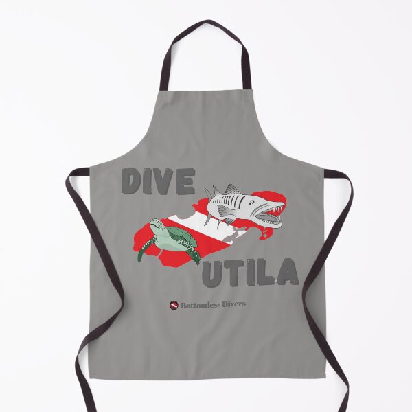 Item preview, Dive Utila Barracuda and Turtle with Grey Font designed and sold by BottomlessDiver.
