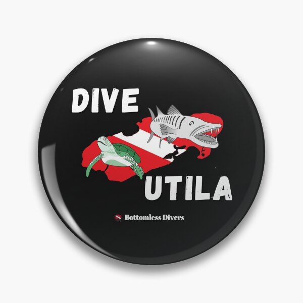 Item preview, Dive Utila Turtle and Barracuda with White Font designed and sold by BottomlessDiver.