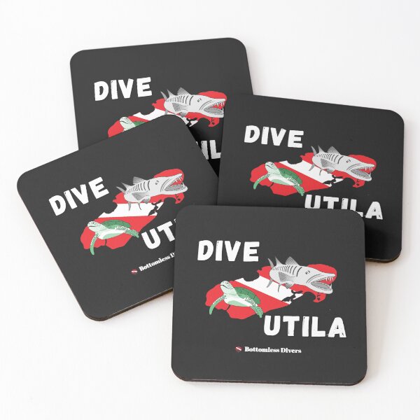 Item preview, Dive Utila Turtle and Barracuda with White Font designed and sold by BottomlessDiver.