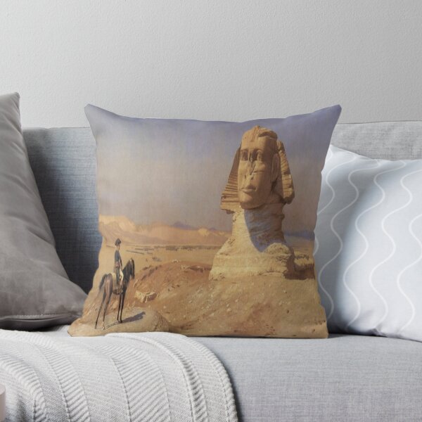 Bonaparte Before the Sphinx-Jean Leon Gerome Throw Pillow