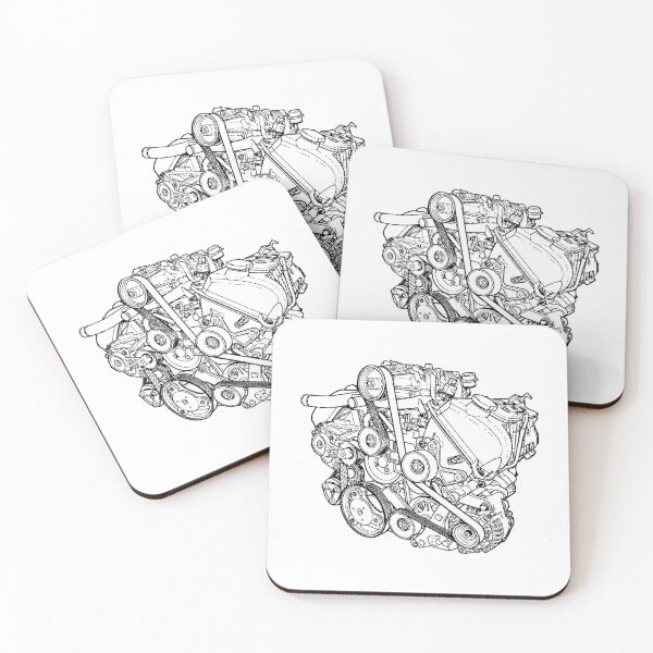 Item preview, Engine Blueprint Black designed and sold by Auto-Prints.