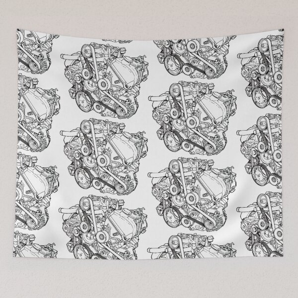 Item preview, Engine Blueprint Black designed and sold by Auto-Prints.