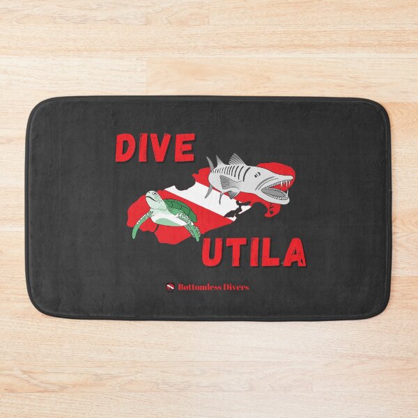 Item preview, Dive Utila Turtle and Barracuda with Red Font designed and sold by BottomlessDiver.