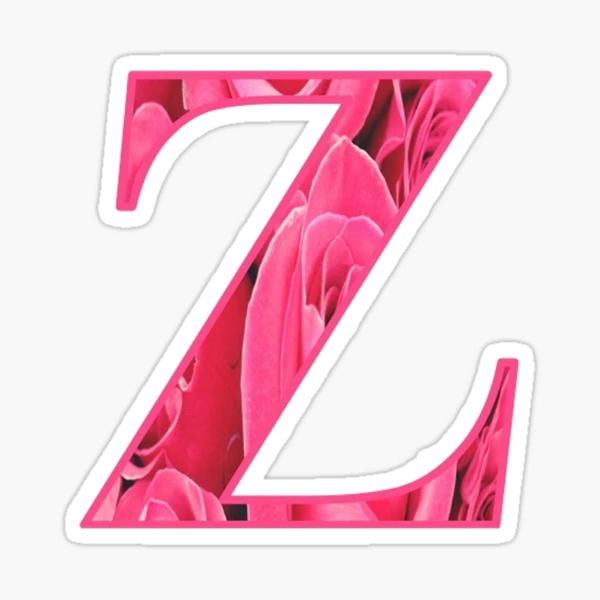 Alphabet Monogram Pink Roses-Letter Z