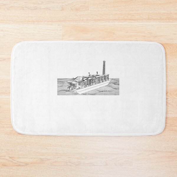 Item preview, Natural Gas Rig Blueprint Black designed and sold by Auto-Prints.
