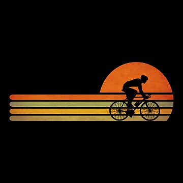 Artwork thumbnail, retro vintage bicycle rider, gift for bicycle lovers by Space Art