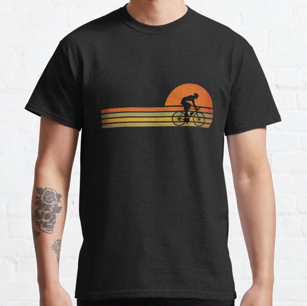 retro vintage bicycle rider, gift for bicycle lovers Classic T-Shirt
