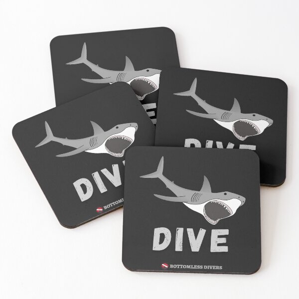 Item preview, Diving Angry Great White Shark designed and sold by BottomlessDiver.