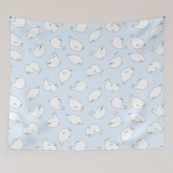 Item preview, All-Over-Print Adorable Seal Pups (blue) designed and sold by You Store.