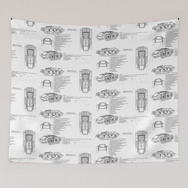 Item preview, Ripsaw Tank Blueprint Black designed and sold by Auto-Prints.