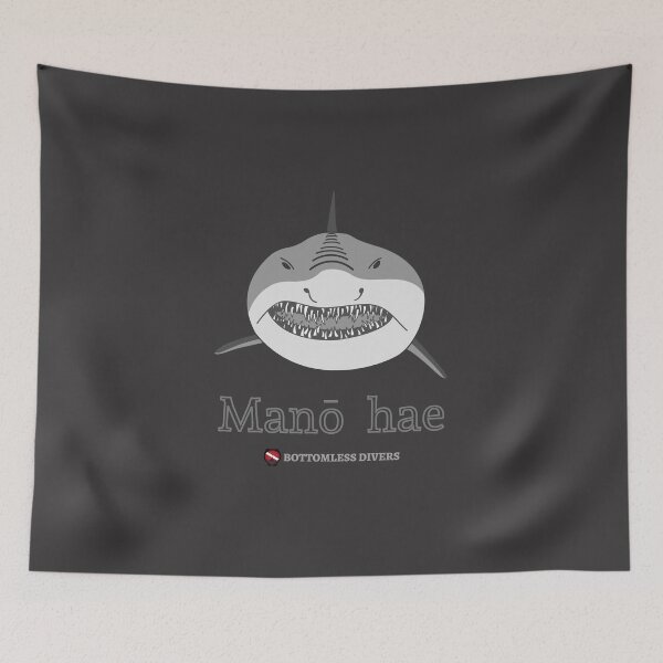 Item preview, Fierce Shark in Hawaiian with Grey Font designed and sold by BottomlessDiver.