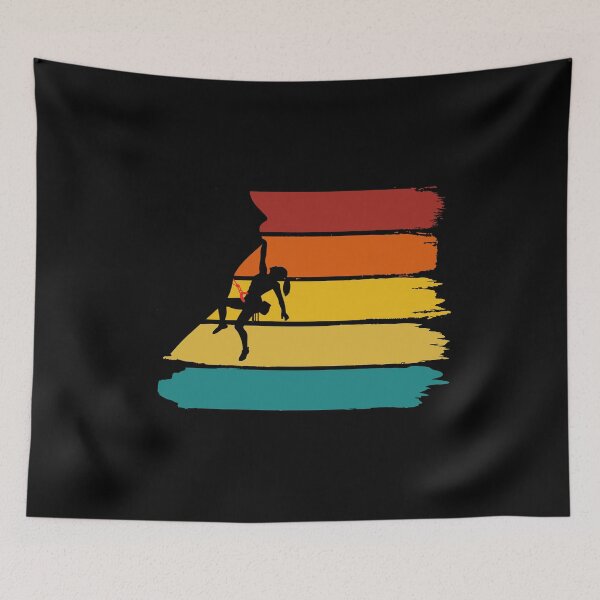 Item preview, Woman Rock Climbing - Retro Brush Strokes designed and sold by HeatherPore.