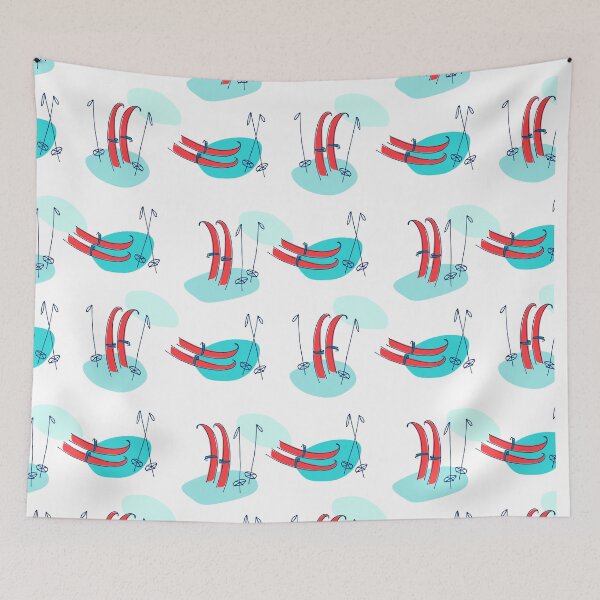 Item preview, Old-fashioned skis in the snow designed and sold by Svetlana Piatigoskaia.