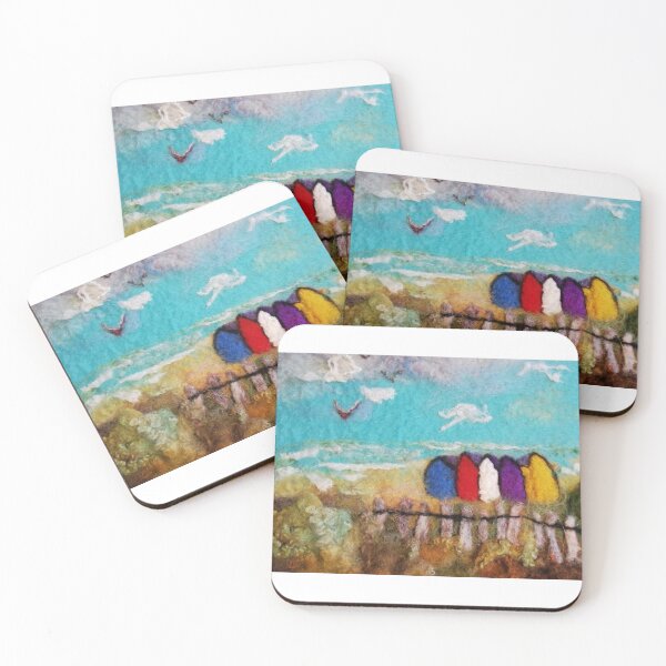 Item preview, Southwold, colourful beach huts and sand dunes designed and sold by Jo Cook.