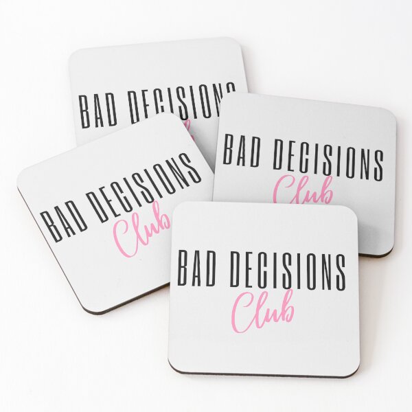Item preview, Bad decisions club designed and sold by Nyanko-Sempai.