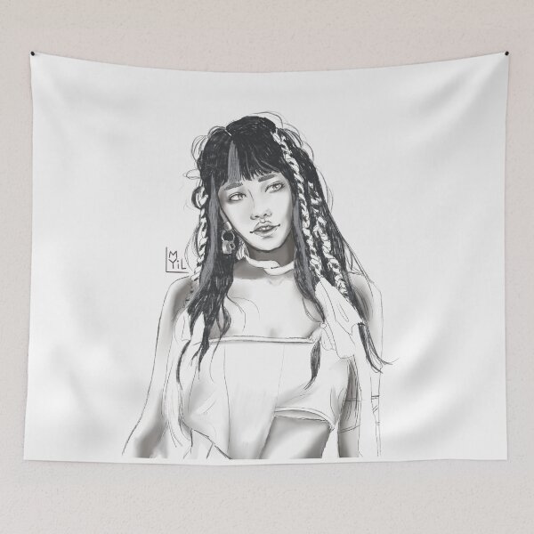 Item preview, Minnie oh my god G-idle black and white painting designed and sold by Myil.