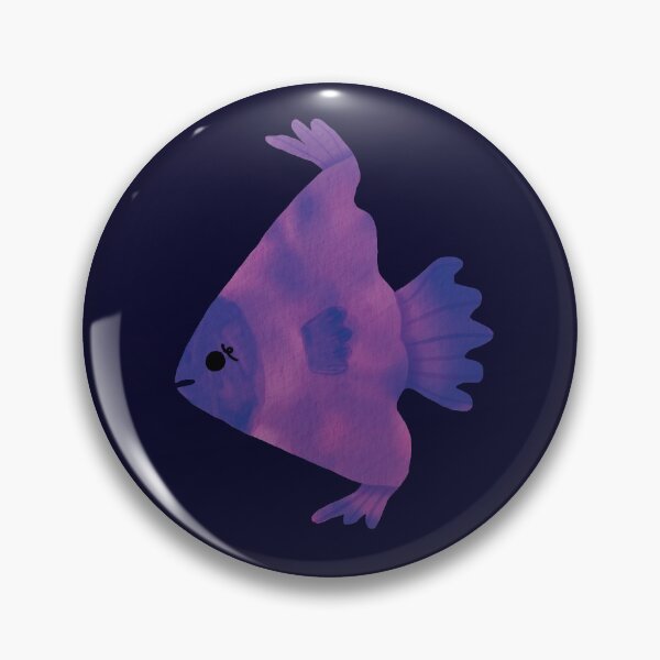 Item preview, Cute Blue and Purple Watercolor Mola Mola Sunfish designed and sold by TheRainbowRoom.