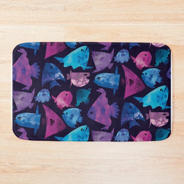 Item preview, Cute Blue and Purple Watercolor Mola Mola Sunfish designed and sold by TheRainbowRoom.