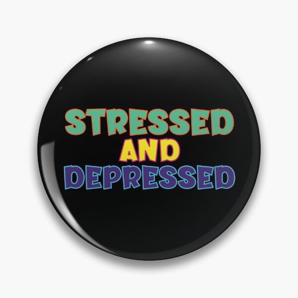 Item preview, Stressed and Depressed, Retro designed and sold by stickmeok.