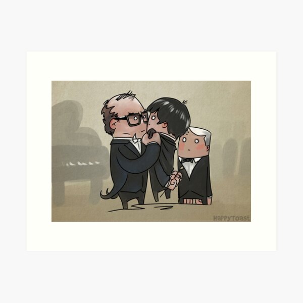 Morecambe and Wise with André Previn Art Print