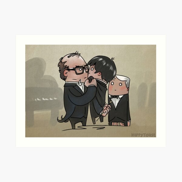 Morecambe and Wise with André Previn Art Print