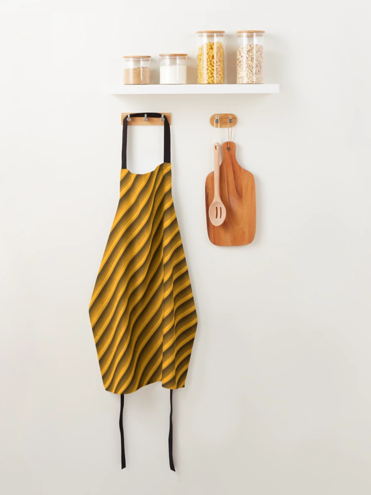 Thumbnail 4 of 6, Apron, Yellow Railing Pattern designed and sold by Jozy-Merch.