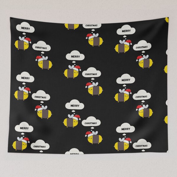 Item preview,  Christmas Bee with Christmas greetings  designed and sold by Bubblegirl17.