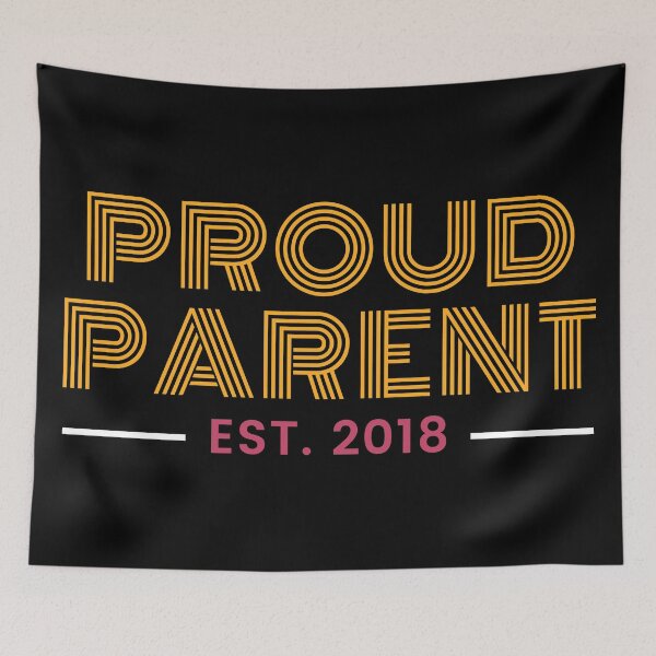 Item preview, PROUD PARENT EST. 2018 designed and sold by stuff-n-stuff.
