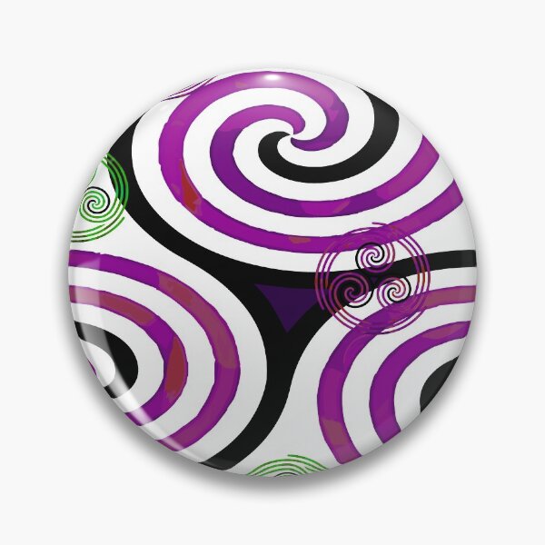 Item preview, Modern Celtic Plum and Green Triple Spiral Pattern designed and sold by GrimalkinStudio.
