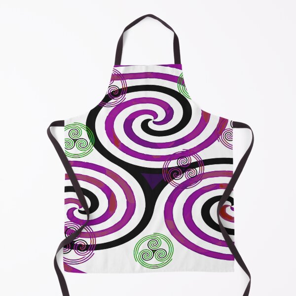 Item preview, Modern Celtic Plum and Green Triple Spiral Pattern designed and sold by GrimalkinStudio.