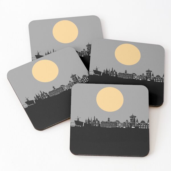Item preview, amsterdam skyline minimal designed and sold by BekimART2.